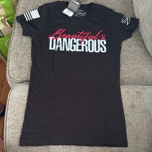 Grunt Style Beautiful & Dangerous Black Tee with Red and White Graphic